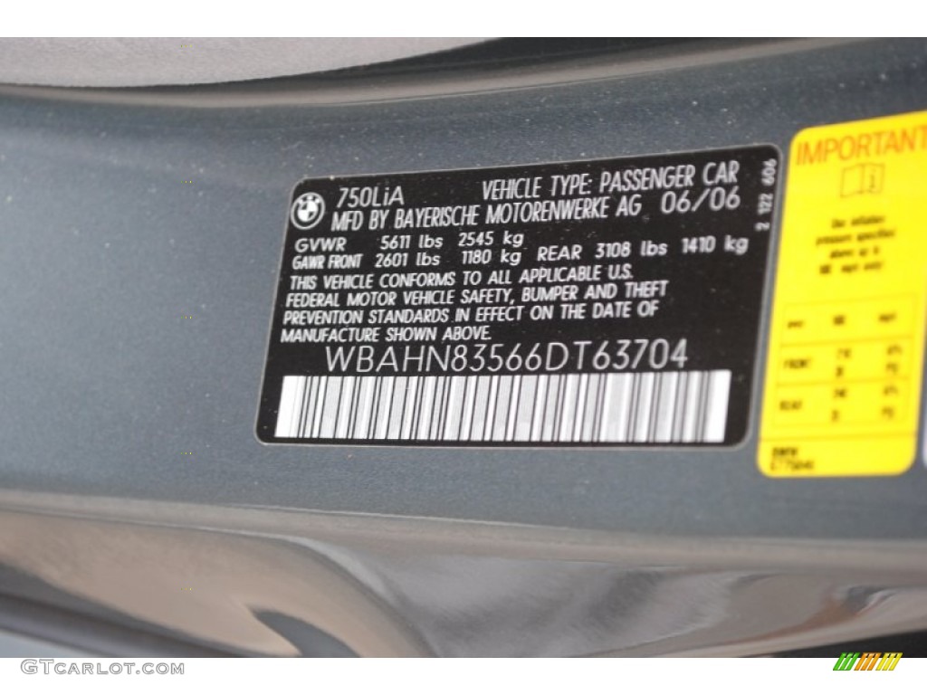 2006 7 Series 750Li Sedan - Titanium Grey Metallic / Basalt Grey/Flannel Grey photo #43