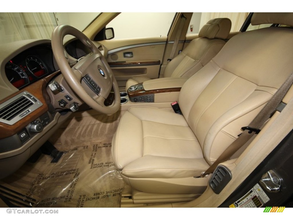 Beige Interior 2007 BMW 7 Series 750Li Sedan Photo #80943171
