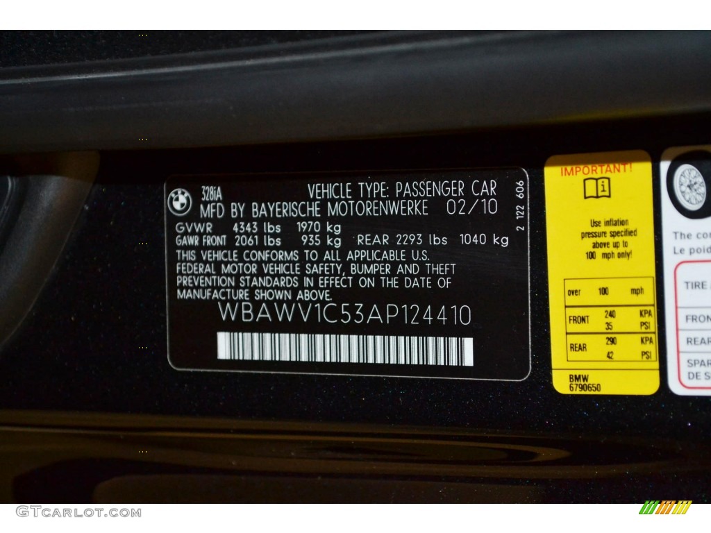 2010 3 Series 328i Coupe - Jet Black / Black photo #8