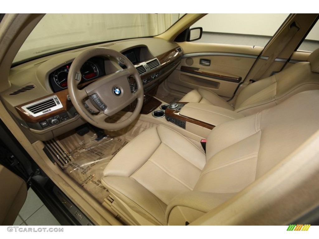 Beige Interior 2007 BMW 7 Series 750Li Sedan Photo #80943284