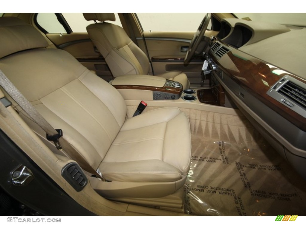 Beige Interior 2007 BMW 7 Series 750Li Sedan Photo #80943642