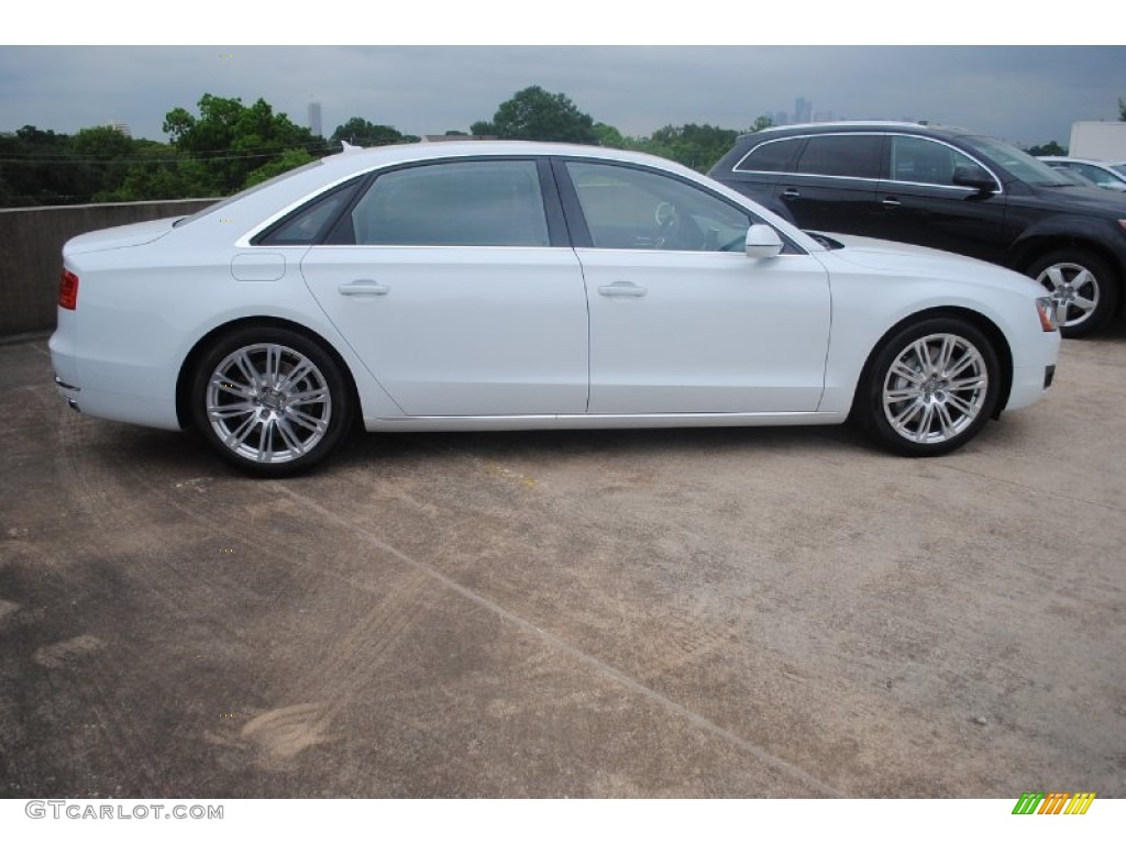 Glacier White Metallic 2013 Audi A8 L 4.0T quattro Exterior Photo #80944844