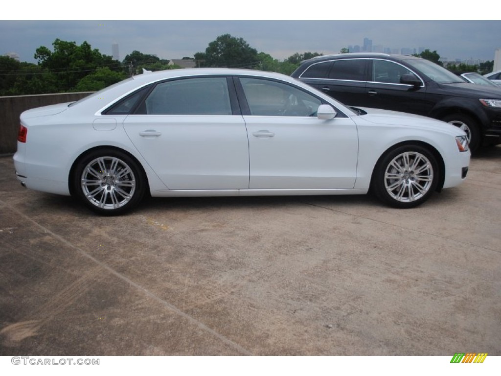 Glacier White Metallic 2013 Audi A8 L 4.0T quattro Exterior Photo #80945309