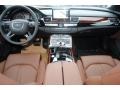 2013 Audi A8 Nougat Brown Interior Dashboard Photo