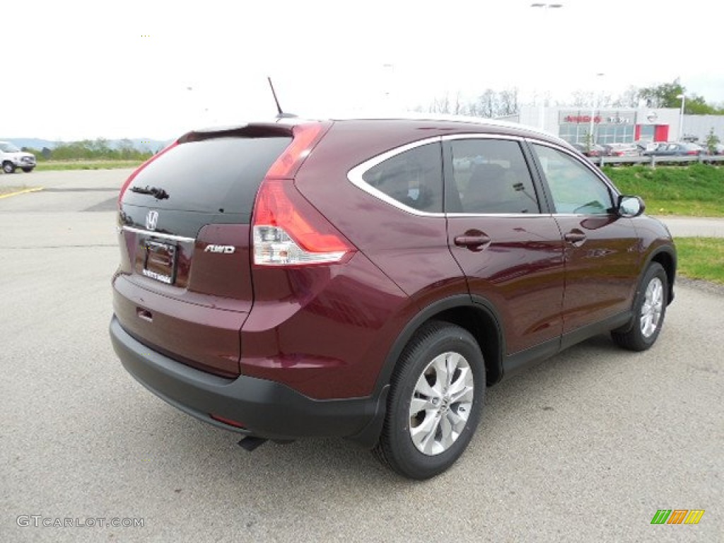 2013 CR-V EX-L AWD - Basque Red Pearl II / Gray photo #18