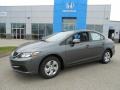 2013 Polished Metal Metallic Honda Civic LX Sedan  photo #1