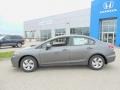 2013 Polished Metal Metallic Honda Civic LX Sedan  photo #2