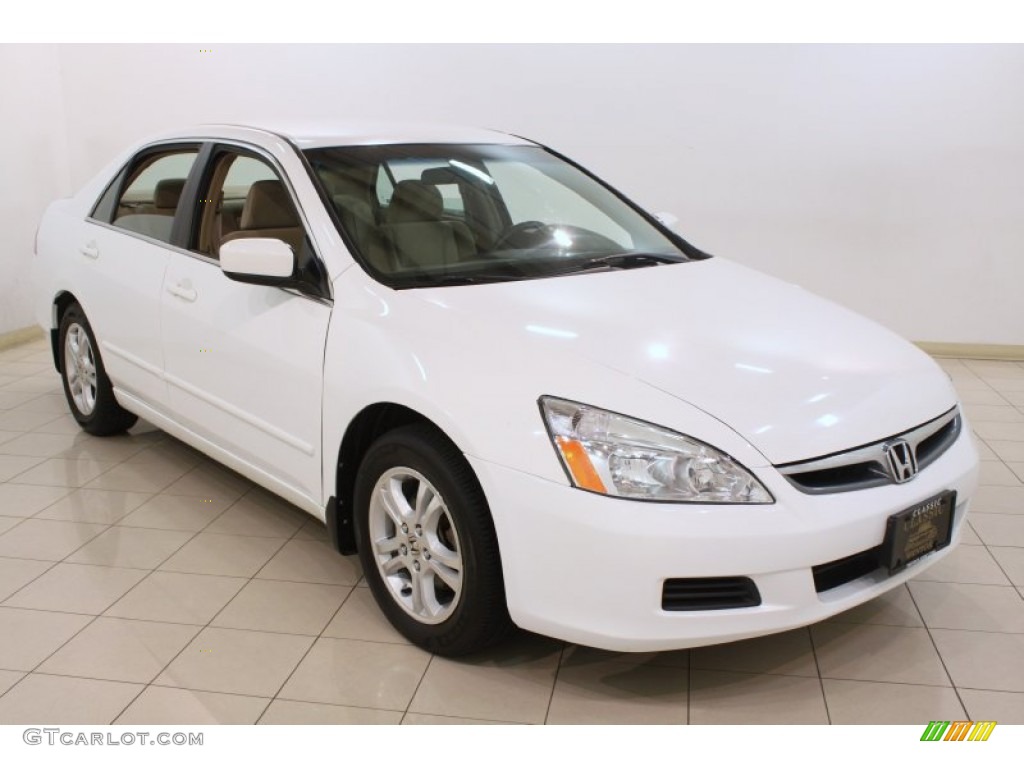 2006 Accord SE Sedan - Taffeta White / Ivory photo #1