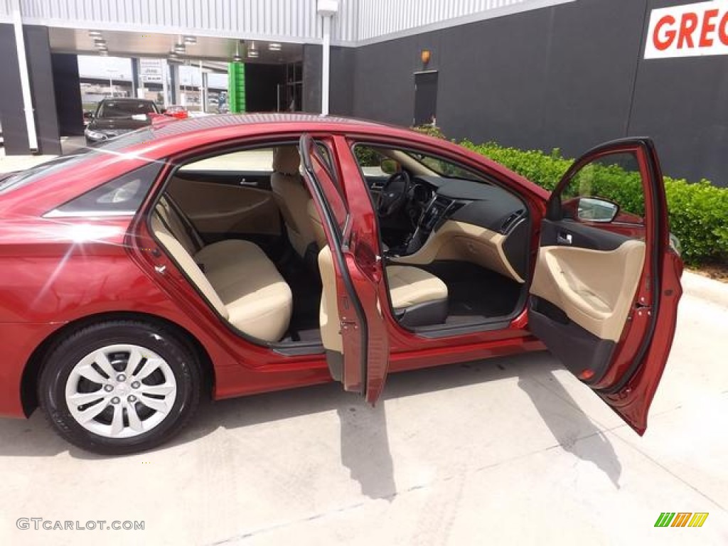 2013 Sonata GLS - Venetian Red Pearl / Camel photo #9