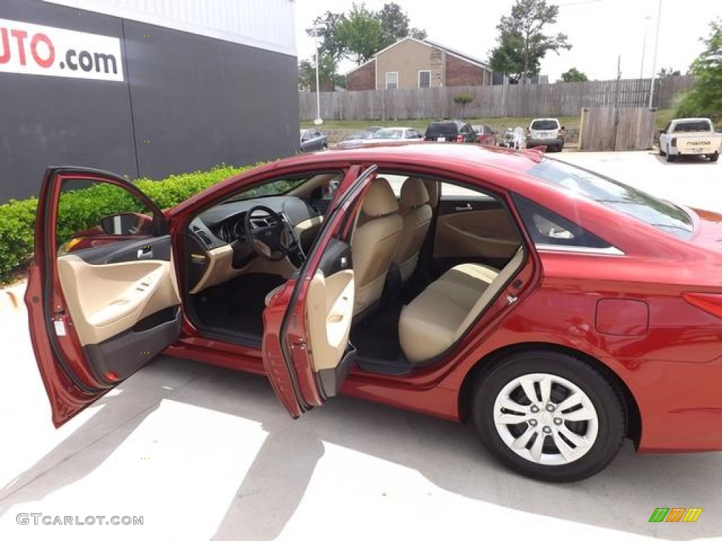 2013 Sonata GLS - Venetian Red Pearl / Camel photo #10