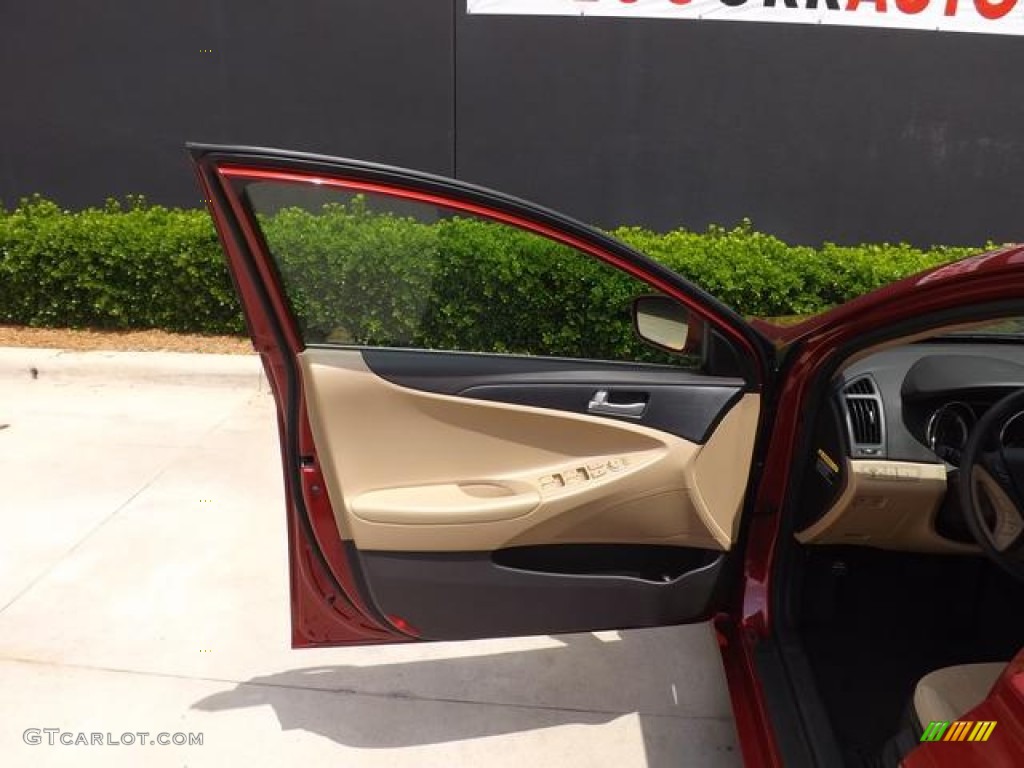 2013 Sonata GLS - Venetian Red Pearl / Camel photo #29