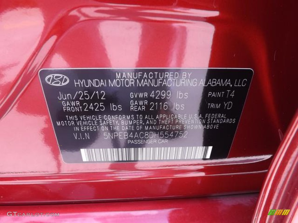2013 Sonata GLS - Venetian Red Pearl / Camel photo #33