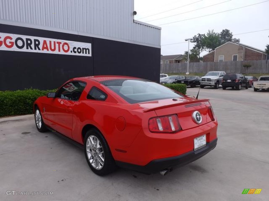 2012 Mustang V6 Premium Coupe - Race Red / Stone photo #4