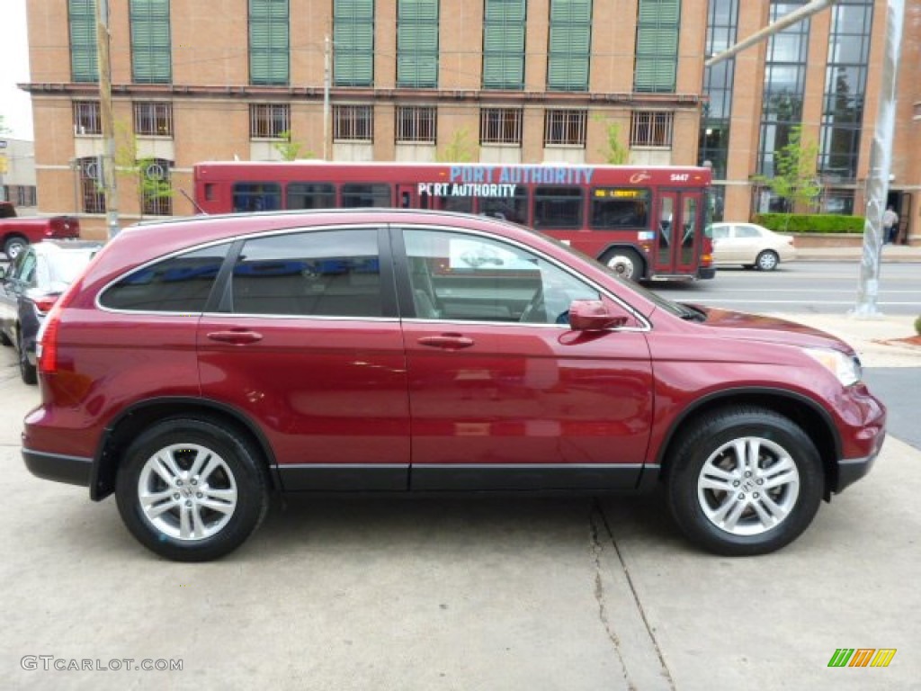 2010 CR-V EX-L AWD - Tango Red Pearl / Gray photo #17