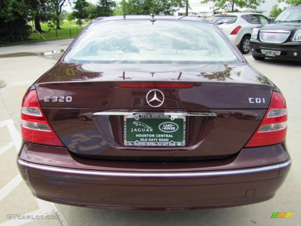 2006 E 320 CDI Sedan - Barolo Red Metallic / Stone photo #9