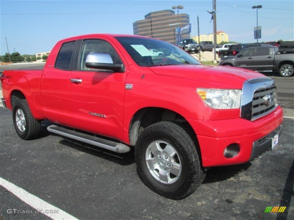2007 Tundra Limited Double Cab - Radiant Red / Beige photo #1