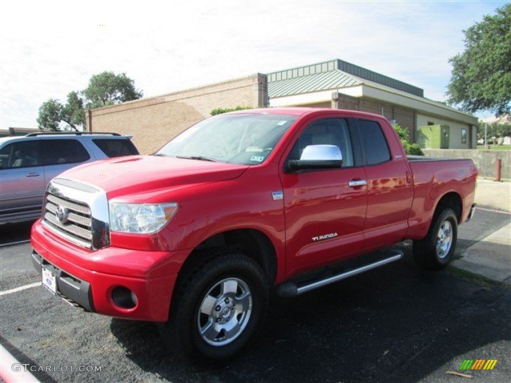2007 Tundra Limited Double Cab - Radiant Red / Beige photo #6