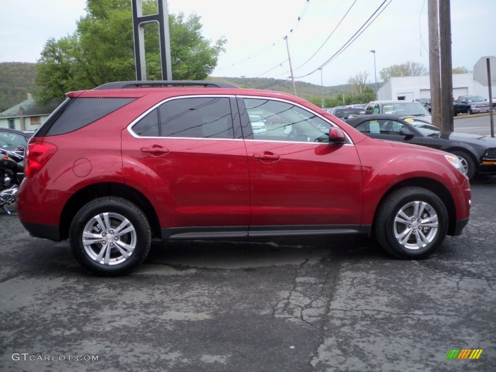 2013 Equinox LT AWD - Crystal Red Tintcoat / Light Titanium/Jet Black photo #4