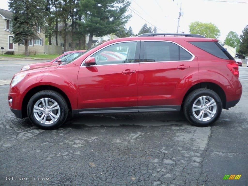 2013 Equinox LT AWD - Crystal Red Tintcoat / Light Titanium/Jet Black photo #8