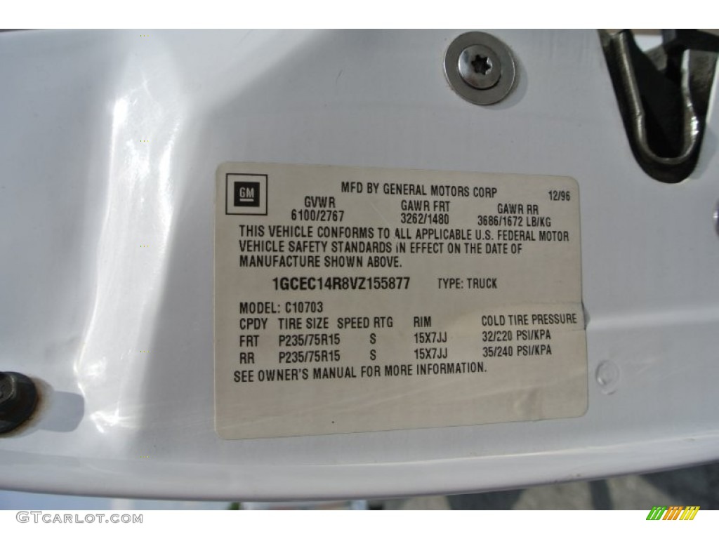 1997 C/K C1500 Silverado Regular Cab - Olympic White / Neutral Shale photo #7