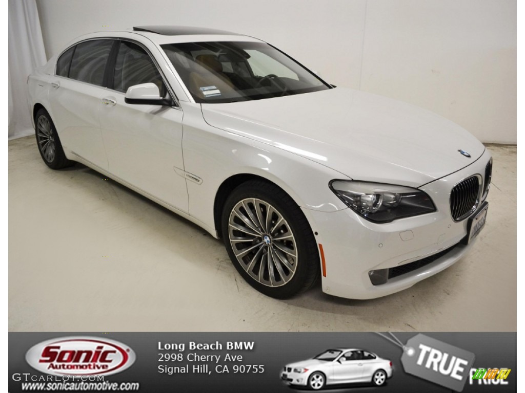 2011 7 Series 750Li Sedan - Mineral White Metallic / Saddle/Black Nappa Leather photo #1