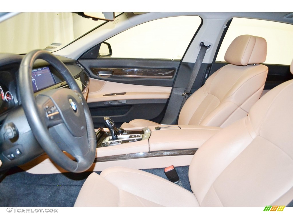 Saddle/Black Nappa Leather Interior 2011 BMW 7 Series 750Li Sedan Photo #80957266