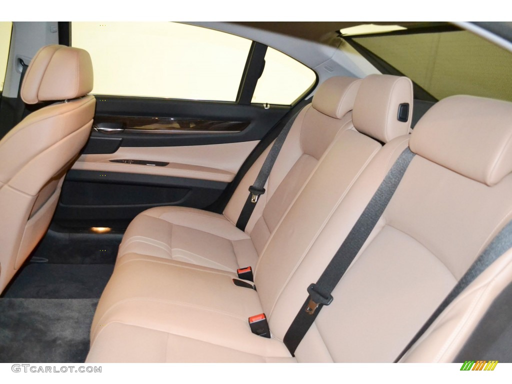 Saddle/Black Nappa Leather Interior 2011 BMW 7 Series 750Li Sedan Photo #80957414