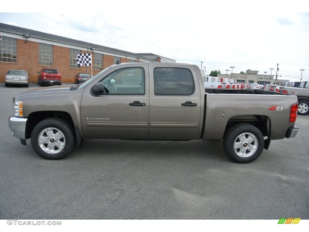2013 Silverado 1500 LT Crew Cab 4x4 - Mocha Steel Metallic / Light Cashmere/Dark Cashmere photo #3