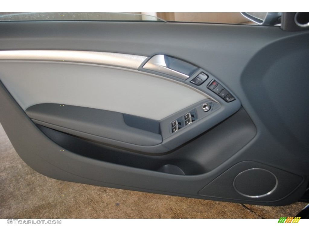 2013 Audi A5 2.0T Cabriolet Titanium Grey/Steel Grey Door Panel Photo #80958436