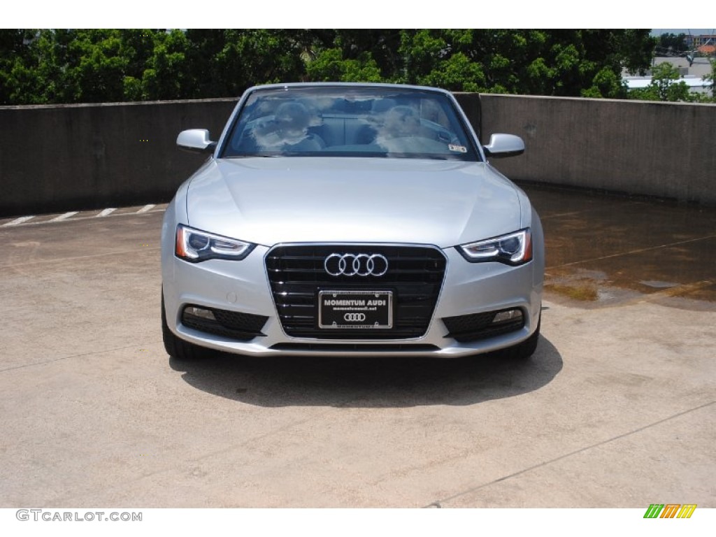 2013 A5 2.0T Cabriolet - Ice Silver Metallic / Black photo #2