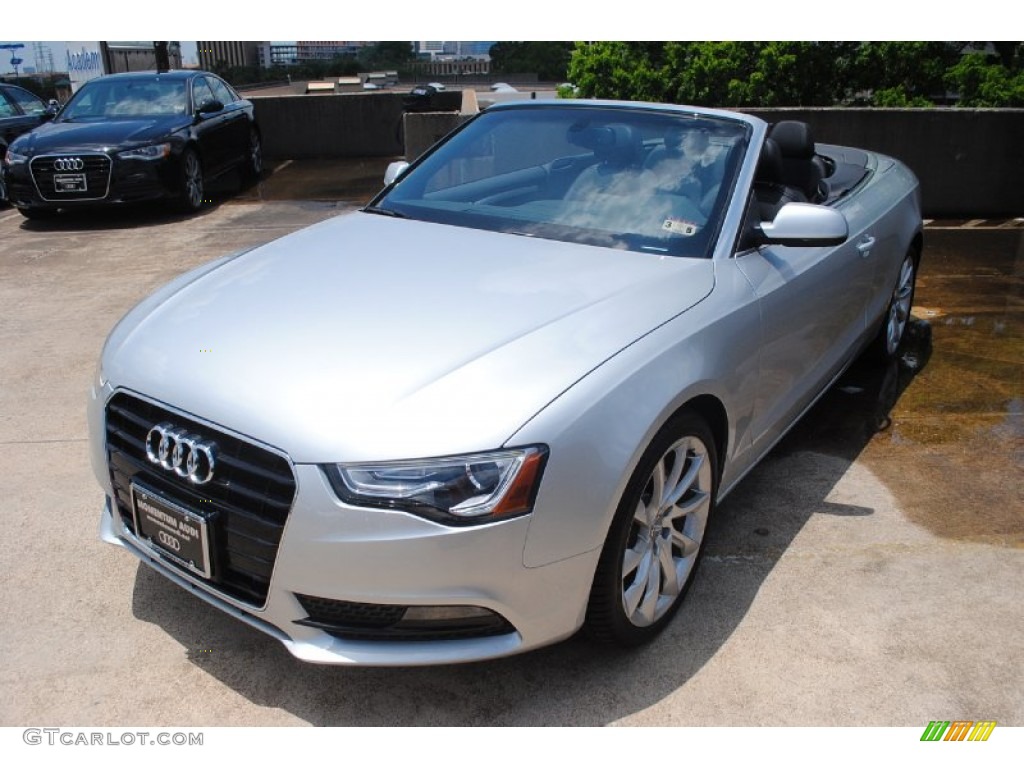 2013 A5 2.0T Cabriolet - Ice Silver Metallic / Black photo #3