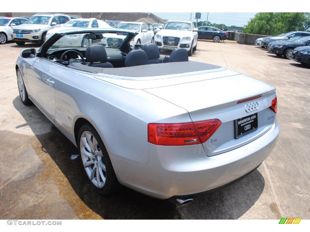 2013 A5 2.0T Cabriolet - Ice Silver Metallic / Black photo #5