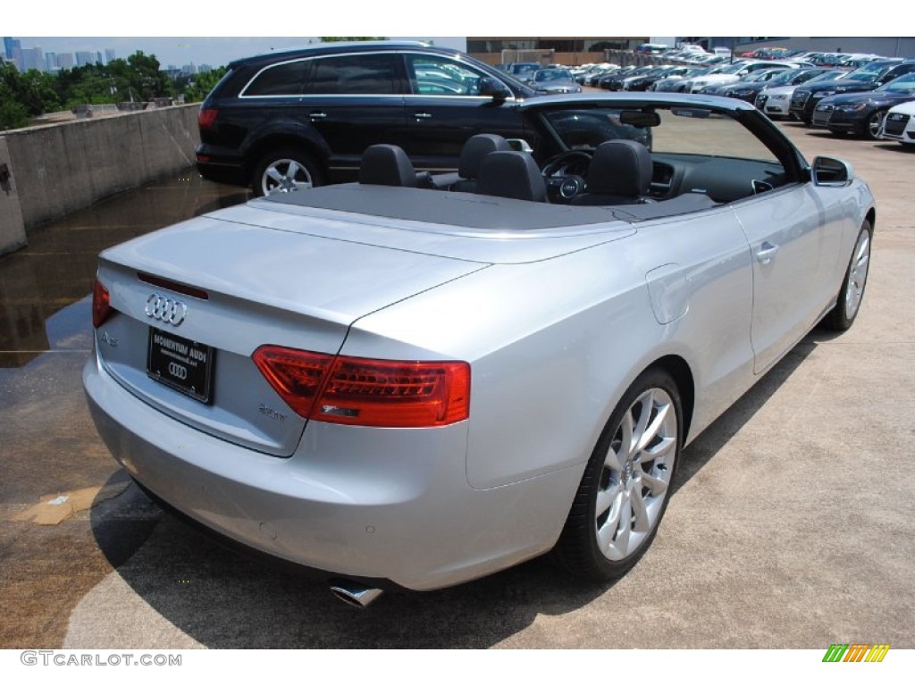 2013 A5 2.0T Cabriolet - Ice Silver Metallic / Black photo #7