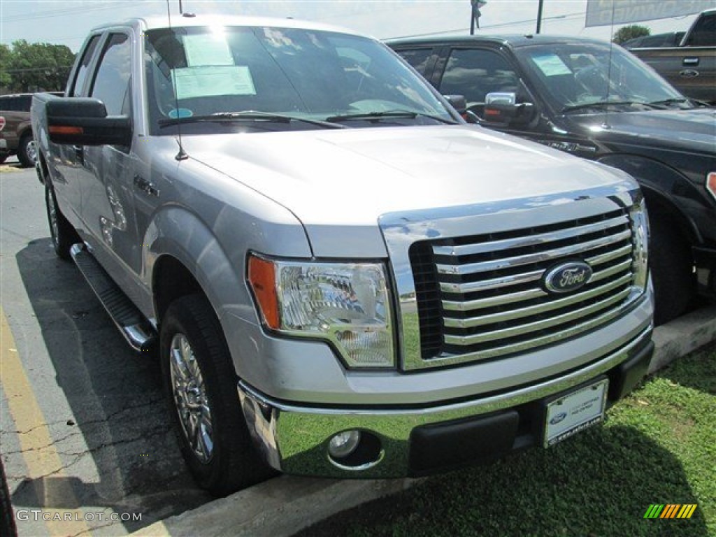2010 F150 XLT SuperCab - Ingot Silver Metallic / Medium Stone photo #1
