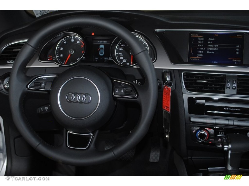 2013 A5 2.0T Cabriolet - Ice Silver Metallic / Black photo #25