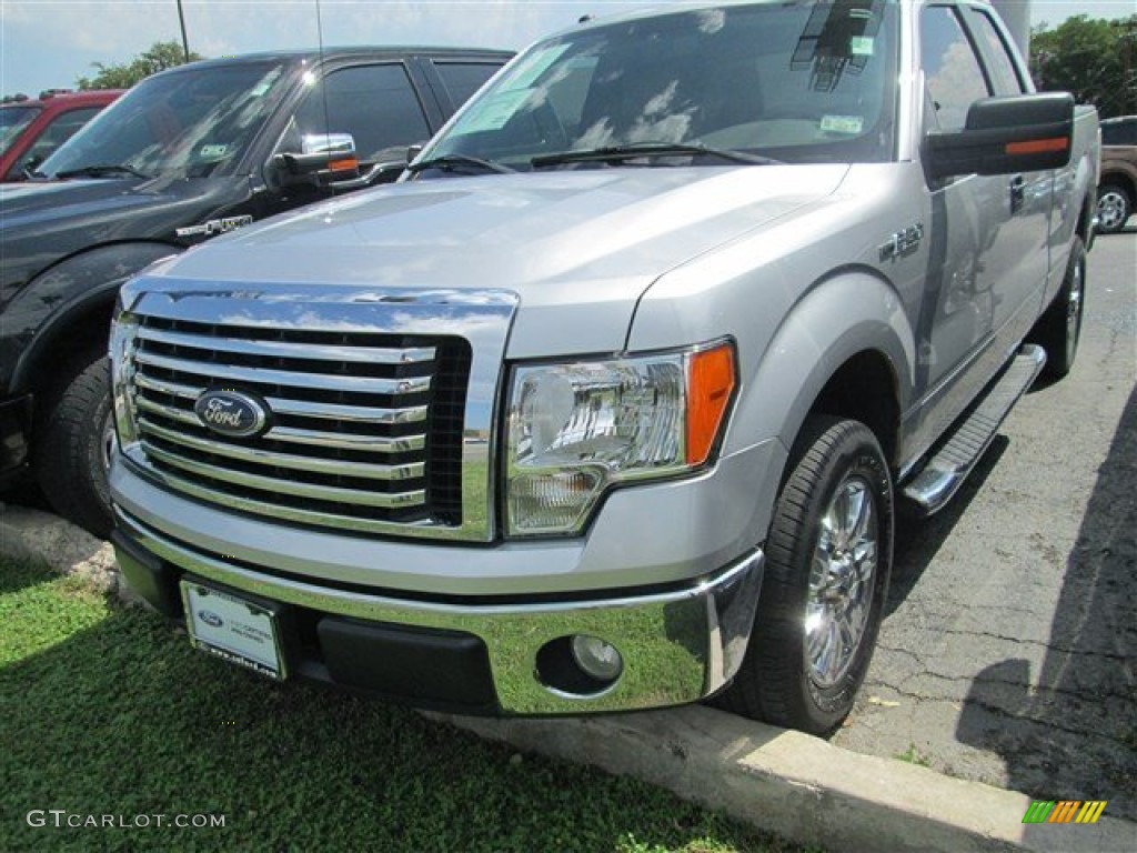 2010 F150 XLT SuperCab - Ingot Silver Metallic / Medium Stone photo #5