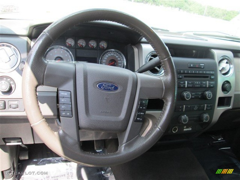 2010 F150 XLT SuperCab - Ingot Silver Metallic / Medium Stone photo #11