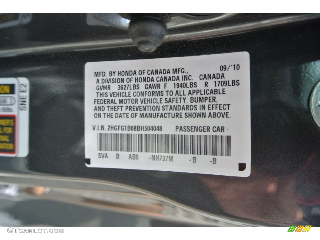 2011 Civic LX Coupe - Polished Metal Metallic / Gray photo #7