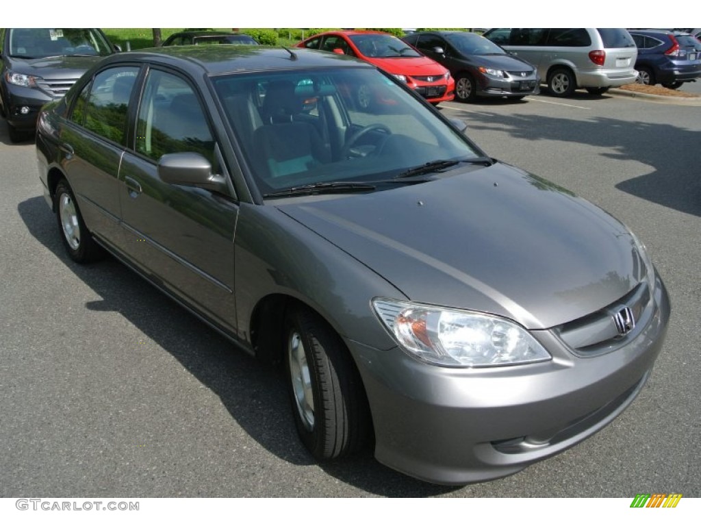 2005 Civic Hybrid Sedan - Magnesium Metallic / Gray photo #2