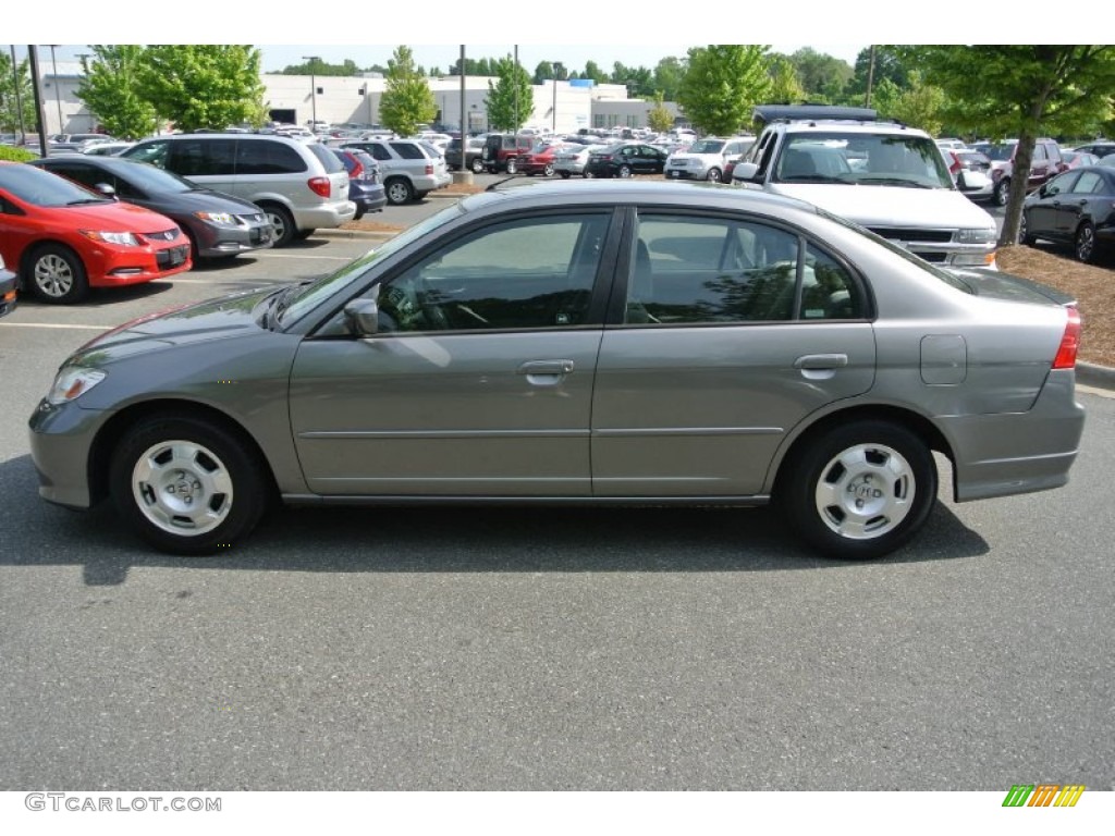 2005 Civic Hybrid Sedan - Magnesium Metallic / Gray photo #3