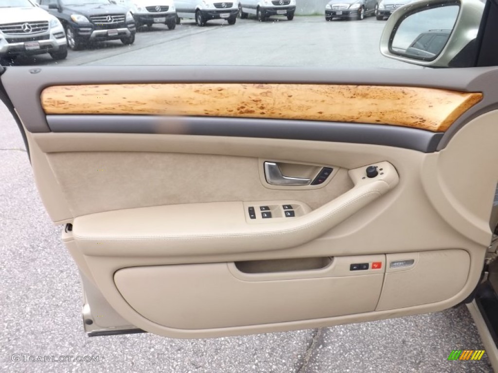 2006 Audi A8 L 4.2 quattro Sand Beige/Cream Beige Door Panel Photo #80963045