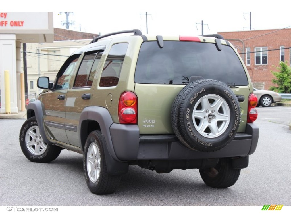 2004 Liberty Sport 4x4 - Cactus Green Pearl / Dark Slate Gray photo #2