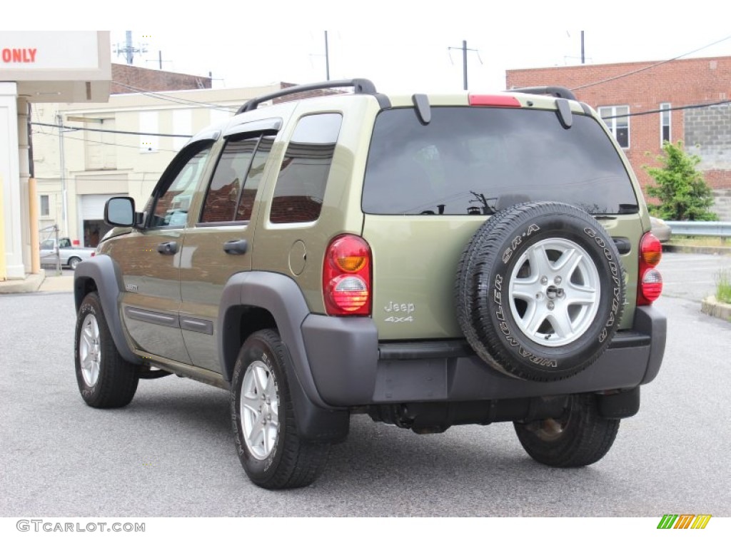 2004 Liberty Sport 4x4 - Cactus Green Pearl / Dark Slate Gray photo #11