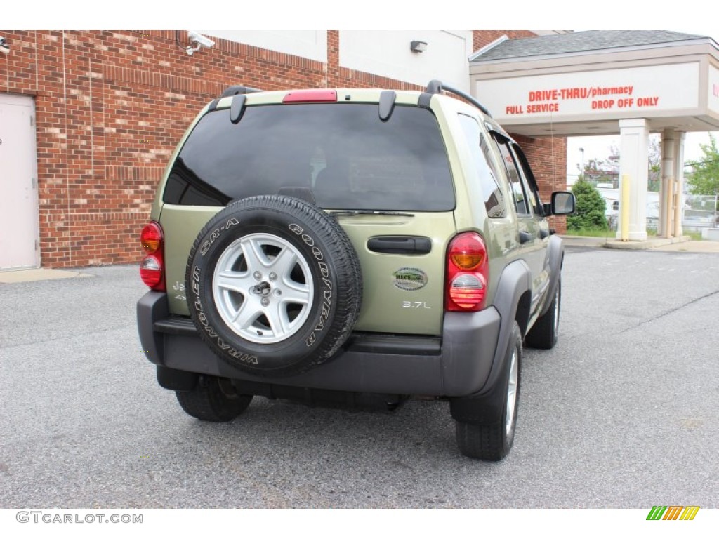 2004 Liberty Sport 4x4 - Cactus Green Pearl / Dark Slate Gray photo #12