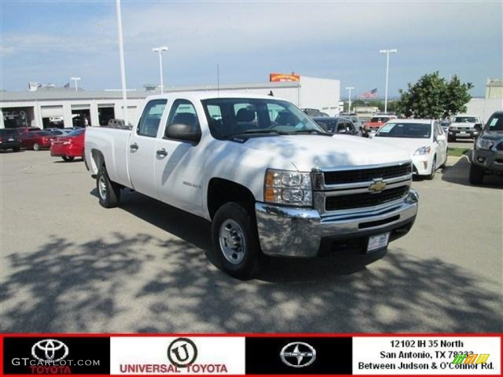 2009 Silverado 2500HD Work Truck Crew Cab - Summit White / Dark Titanium photo #1