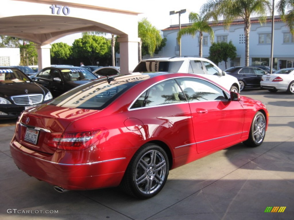 2010 E 350 Coupe - Mars Red / Almond Beige photo #2