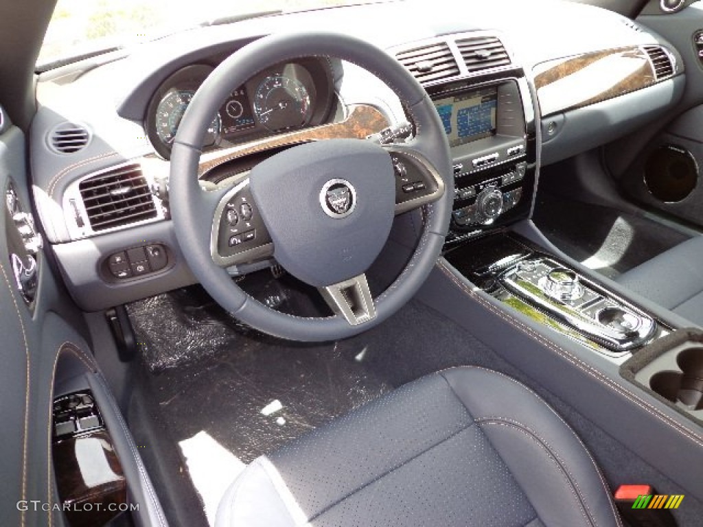 Portfolio Navy/Poltrona Frau Leather Headlining Interior 2013 Jaguar XK XK Convertible Photo #80967304
