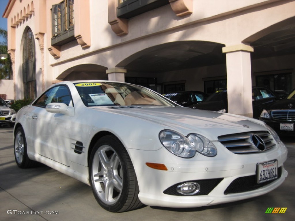 2008 SL 550 Roadster - Alabaster White / Black photo #1