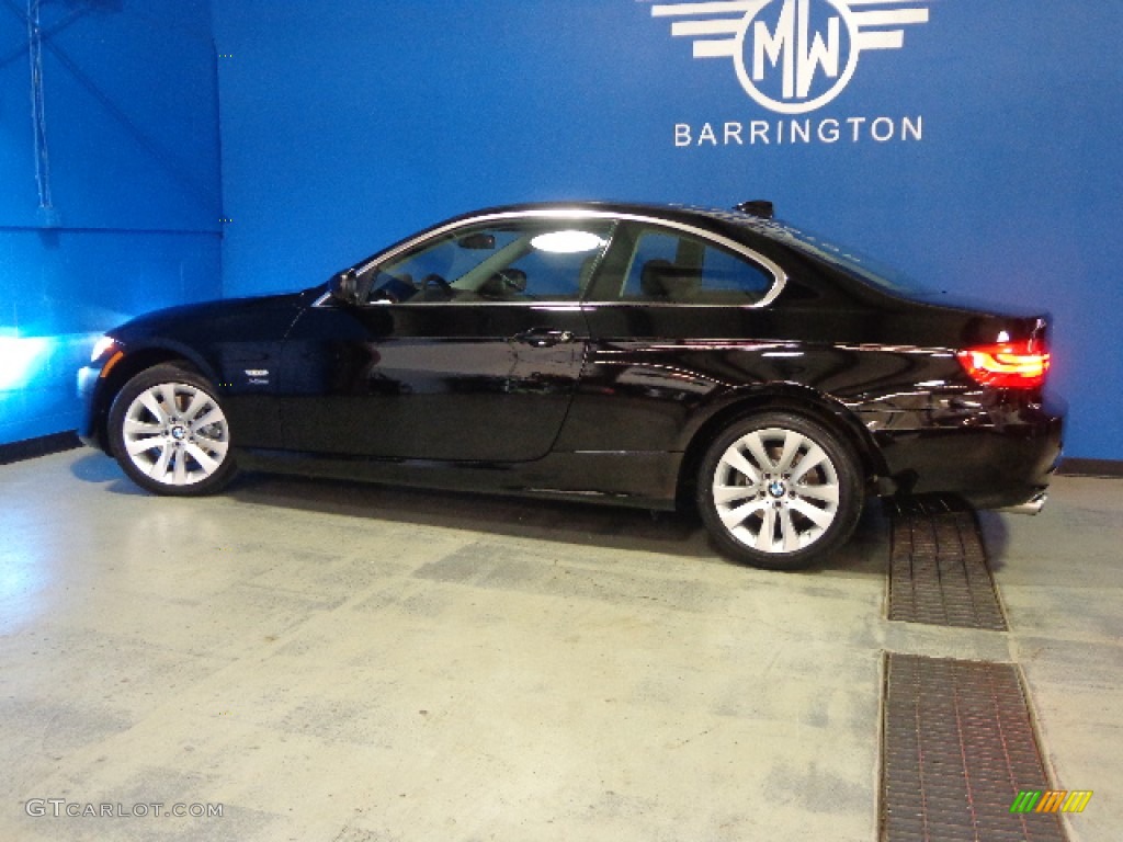 2011 3 Series 328i xDrive Coupe - Jet Black / Black photo #4
