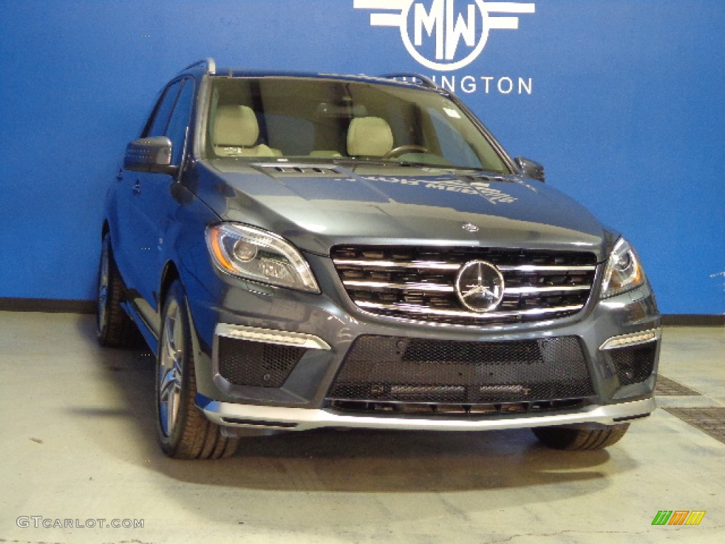 2012 ML 63 AMG 4Matic - Steel Grey Metallic / designo Porcelain photo #1